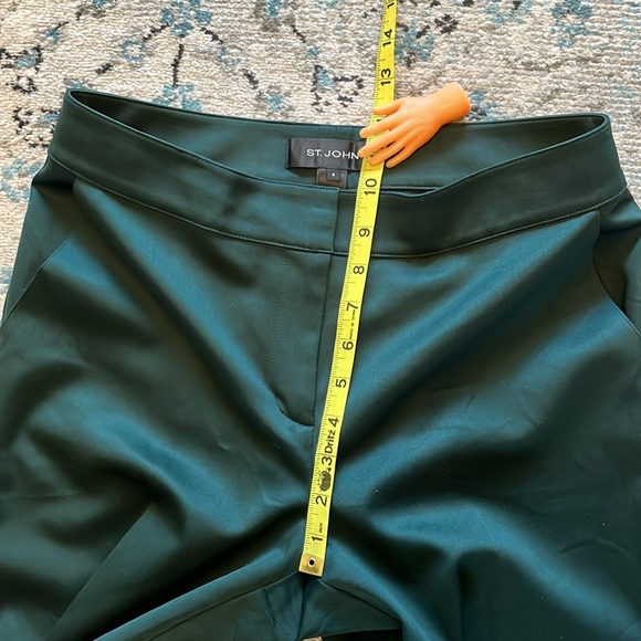 ST. JOHN Green Stretch Wool Dress Pants Size 4 - Picture 7 of 15